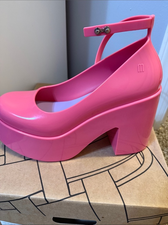 Melissa Shoes - Melissa Hot Pink Platform Mary Jane Wedge